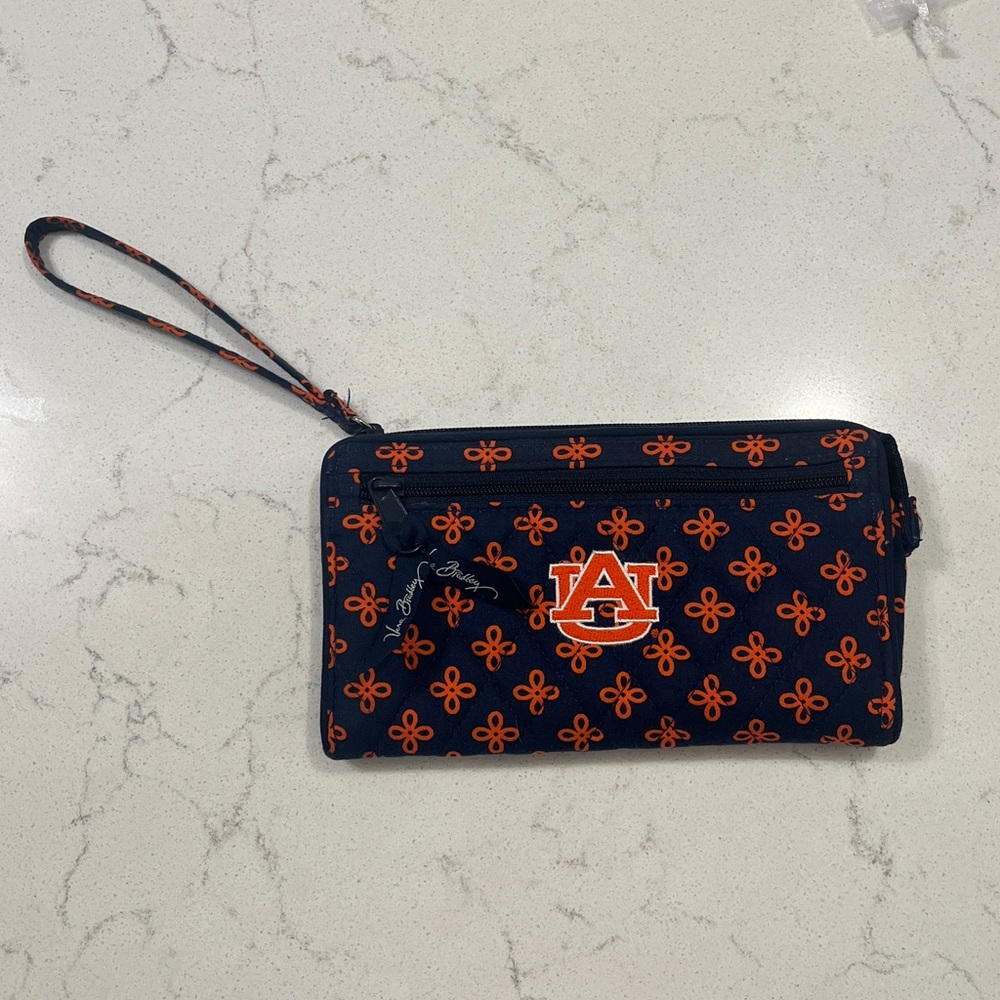 Auburn University Navy and Orange Wristlet